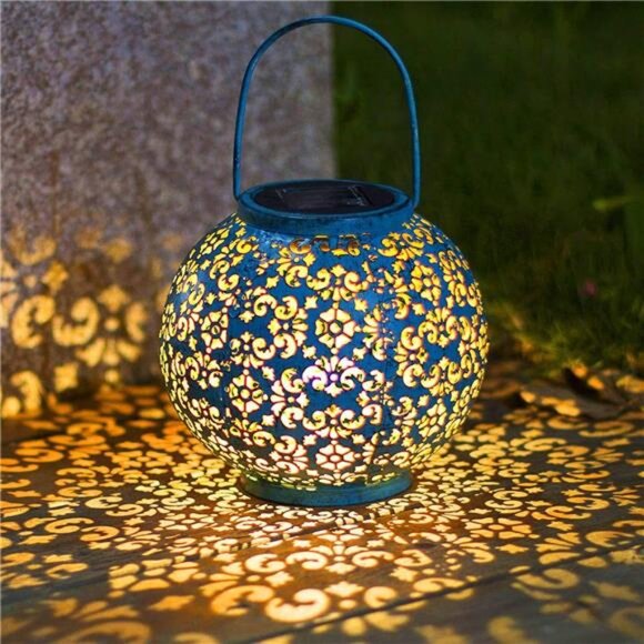 Solar Big Lantern Hanging Garden Outdoor Waterproof Decorative Lights Table Lamp - Picture 1 of 7